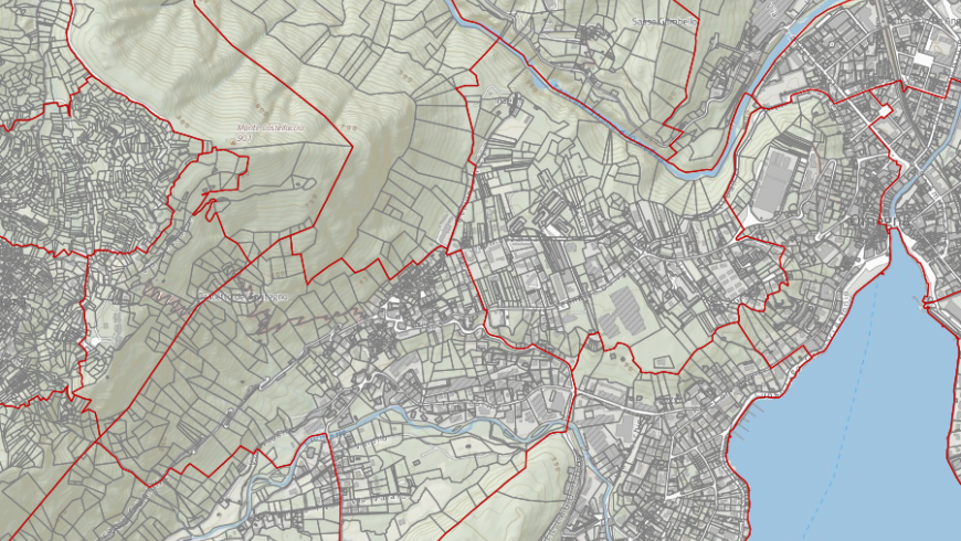 Mappa mosaicatura catastale regionale