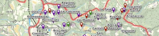 mappa dei toponimi