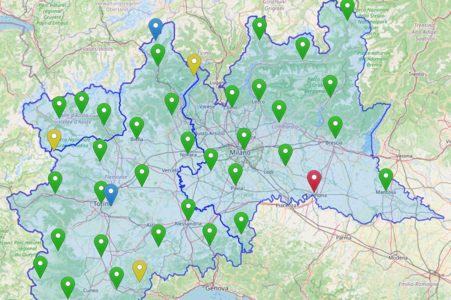 mappa stazioni GNSS