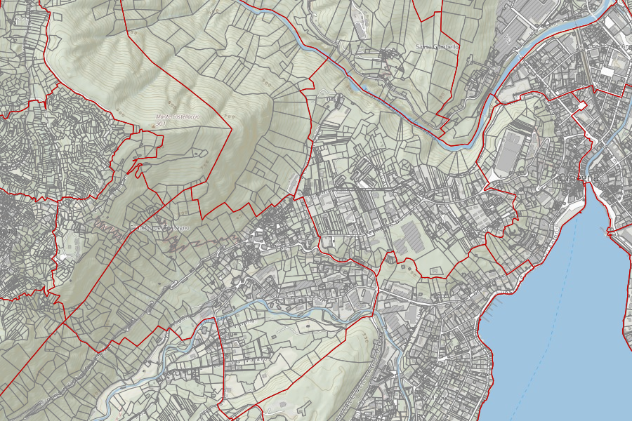 Mappa mosaicatura catastale regionale