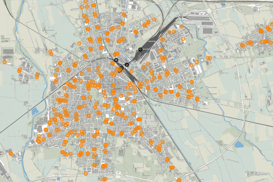 Mappa fermate trasporto pubblico locale